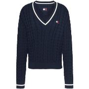 Sweat-shirt Tommy Jeans Tjw Badge Cable V-Ne