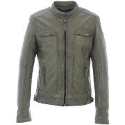 Blouson Oakwood Blouson Casey en cuir ref_cco34483 Kaki