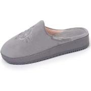 Chaussons Isotoner Chaussons mules Femme talon Gris