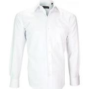 Chemise Emporio Balzani chemise tissu armure malpensa blanc