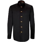 Chemise Emporio Balzani chemise cintree double boutonnage dottio noir