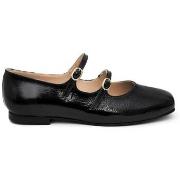 Chaussures Aplauso BAILARINA NEGRA CON DOBLE HEBILLA EN PIEL ABRIL 160...