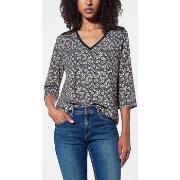 Blouses Kaporal - Blouse fleurie - bleue