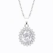 Collier Lotus Collier Silver marguerite oxydes blancs