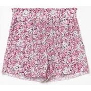 Short enfant Le Temps des Cerises Short roezgi à motif floral rose