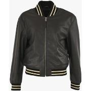 Blouson La Canadienne Blouson agneau noir-046850