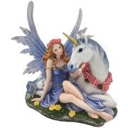 Statuettes et figurines Signes Grimalt Fée Avec Licorne