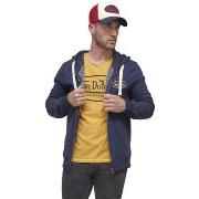 Sweat-shirt Von Dutch Sweat zippé avec capuche homme en coton Camp