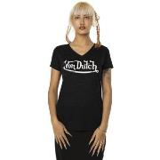 T-shirt Von Dutch T-shirt femme en col v avec print devant Classic