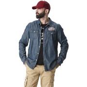 Chemise Von Dutch Chemise homme chambray avec print et badges Speed