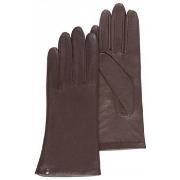 Gants Isotoner Gants Femme Cuir agneau doublés Soie Marron 68285