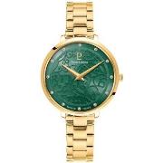 Montre Pierre Lannier EOLIA Doré Cadran Vert Bracelet Acier Doré 12 MM