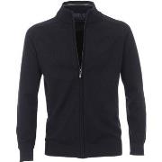 Sweat-shirt Casa Moda Cardigan Zippé Bleu Foncé