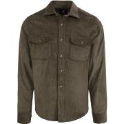 Sweat-shirt Suitable Surchemise Corduroy Vert Foncé