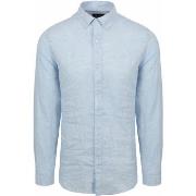 Chemise Suitable Chemise Lin Bleu Clair