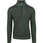 Sweat-shirt R2 Amsterdam R2 Half Zip Pull Laine Merino Vert Foncé