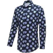 Chemise Blue Industry Chemise Fleurs Bleu Foncé