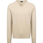 Sweat-shirt William Lockie Pull Col-V Agneline Beige