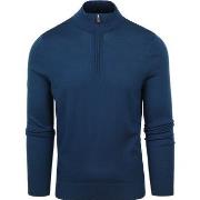 Sweat-shirt Suitable Merino Half Zip Sweater Indigo Blue