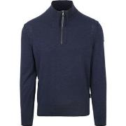 Sweat-shirt State Of Art Pull Half Zip Marine