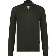 Sweat-shirt State Of Art Pull Half Zip Woods Vert Foncé