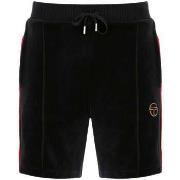 Short Sergio Tacchini Slice Velour Shorts Black