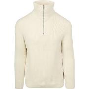 Sweat-shirt Marc O'Polo Pull Half Zip Ecru