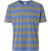 T-shirt No Excess T-Shirt Rayures Bleu Vert