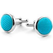 Boutons de manchettes Suitable Bouton de Manchette Soie Turquoise F24