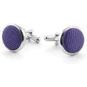 Boutons de manchettes Suitable Boutons de Manchette Soie Violet Foncé ...