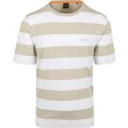 T-shirt BOSS T-shirt Stripe Beige