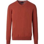 Sweat-shirt Casa Moda Pull Col-V Red Brick