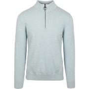 Sweat-shirt Barbour Pull Half Zip Bleu Clair