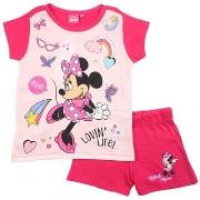 Ensembles enfant Disney Ensemble Fille Rose Fushia