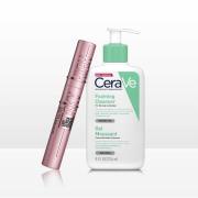 CeraVe Foaming Cleanser and Maybelline Sky High Mascara Duo for Oily S...