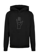 Sweat-shirt 'Peace - Scribble Hand Heart'