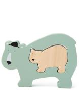 Trixie Baby Accessoires Wooden baby puzzle Mr. Polar Bear Lichtgroen