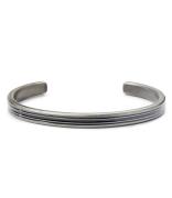 Rebel and Rose Armbanden Bangle Vintage Black Lines Zilverkleurig