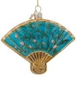 Vondels Kerstversiering Ornament Glass Van Gogh Blossom Fan 10 cm Blau...