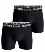 Bjorn Borg Boxershorts Cotton Stretch Boxer 2-Pack Zwart