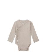 Noppies Babykleding Romper Rib Nino Long Sleeve Beige