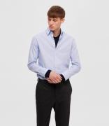 Selected Homme Overhemden Slimsoho-Detail Shirt Long Sleeve Blauw