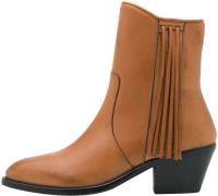 Y.A.S Frina leather boots biscuit/fringes