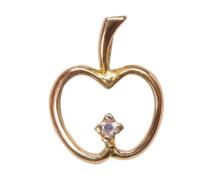 Christian Gouden appel hanger met diamant