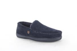 Warmbat Grizzly navy heren pantoffel (gesloten hiel)