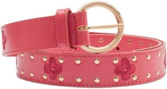 Fabienne Chapot Flower studded belt pink