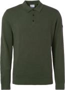 No Excess Pullover polo solid jacquard dark green