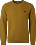 No Excess Pullover crewneck solid jacquard olive