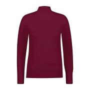 Red Button Top srb4066 turtleneck plum