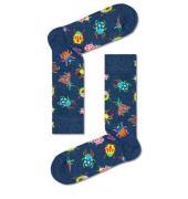 Happy Socks Blauwe sokken met insectenprint printjes unisex